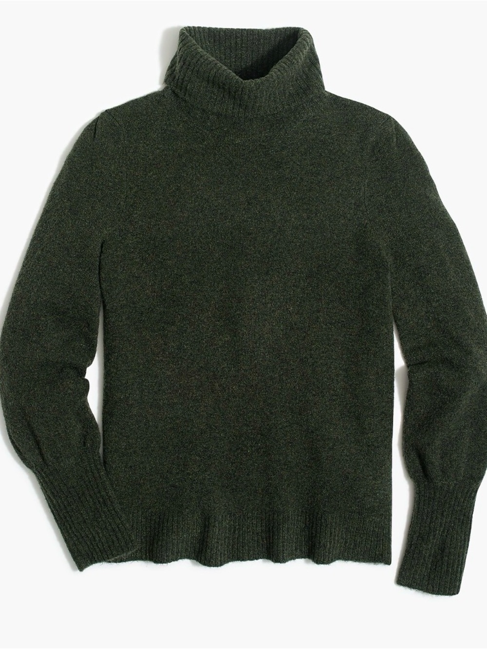 JCREW Dark Green Turtleneck Sweater size small